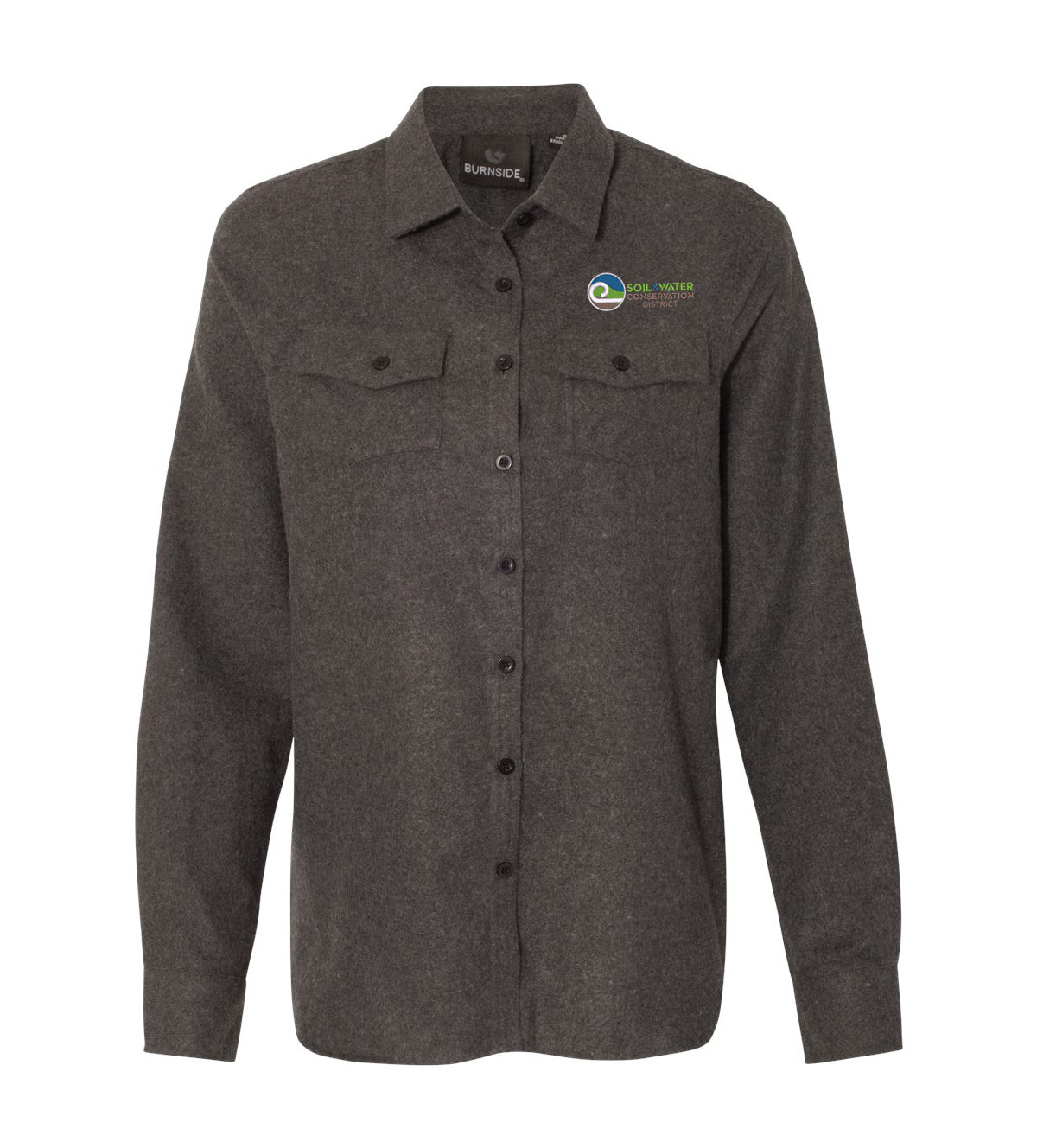 Men's Burnside - Solid Long Sleeve Flannel Shirt - 8200