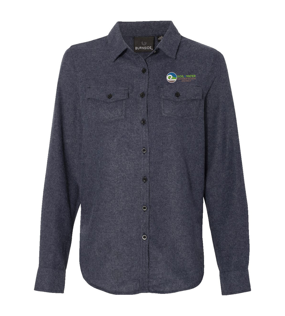 Men's Burnside - Solid Long Sleeve Flannel Shirt - 8200