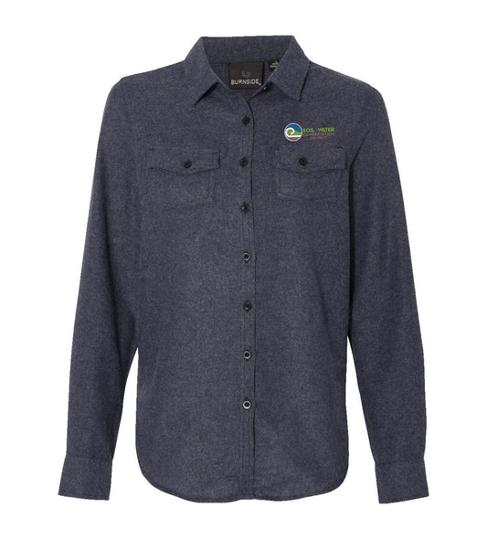Women's Burnside - Solid Long Sleeve Flannel Shirt - 5200
