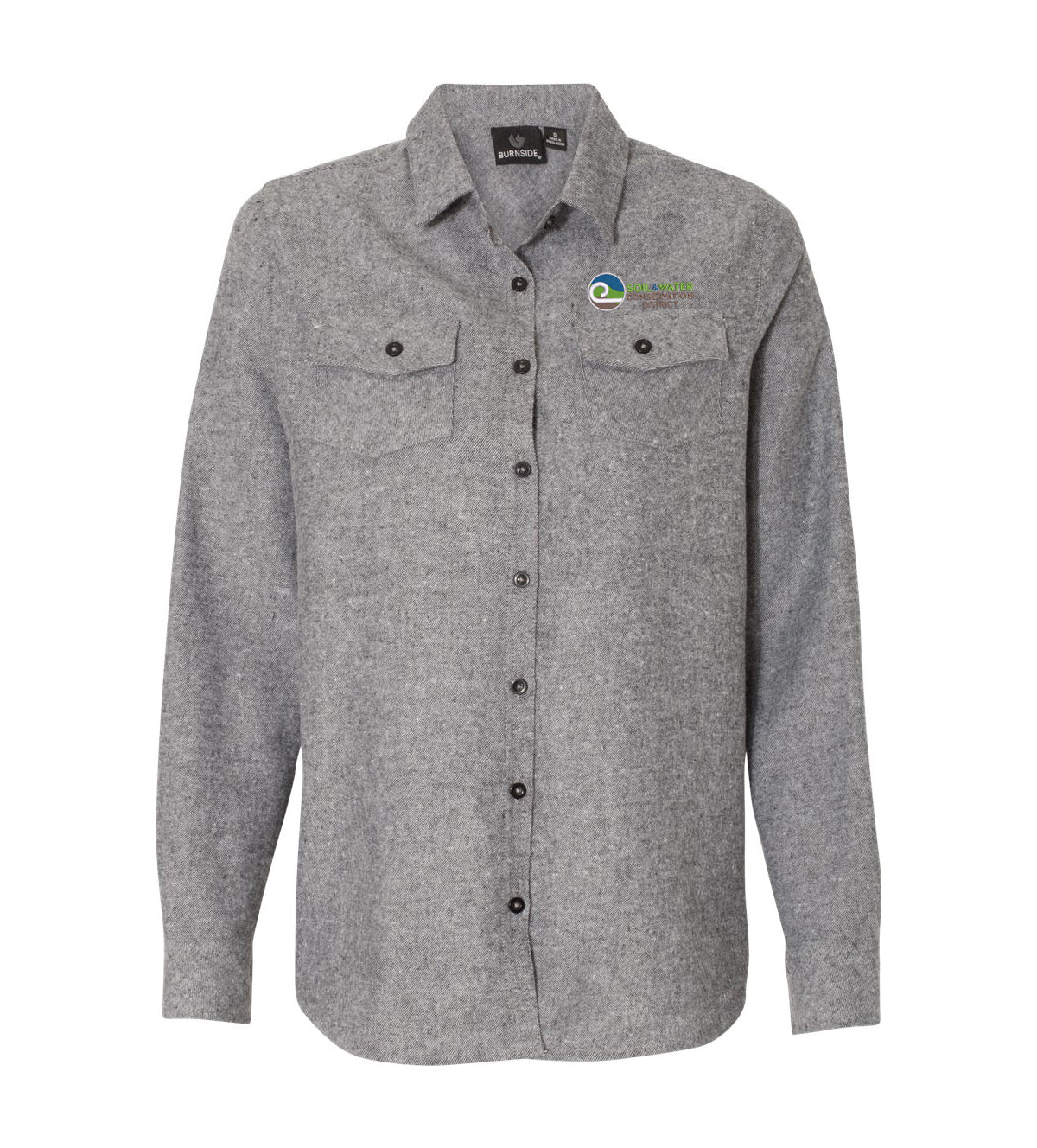 Men's Burnside - Solid Long Sleeve Flannel Shirt - 8200