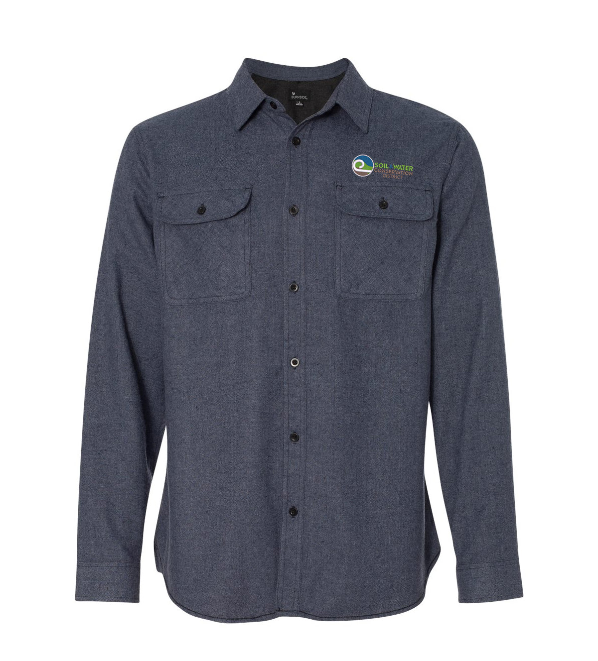 Men's Burnside - Solid Long Sleeve Flannel Shirt - 8200
