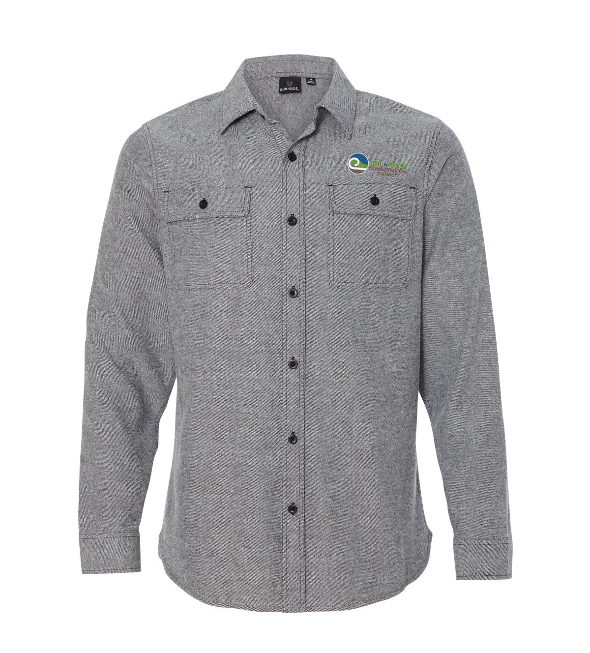 Men's Burnside - Solid Long Sleeve Flannel Shirt - 8200