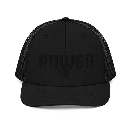 Black on Black POWER Trucker Cap