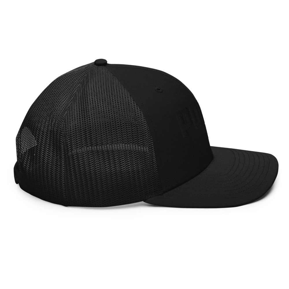 Black on Black POWER Trucker Cap