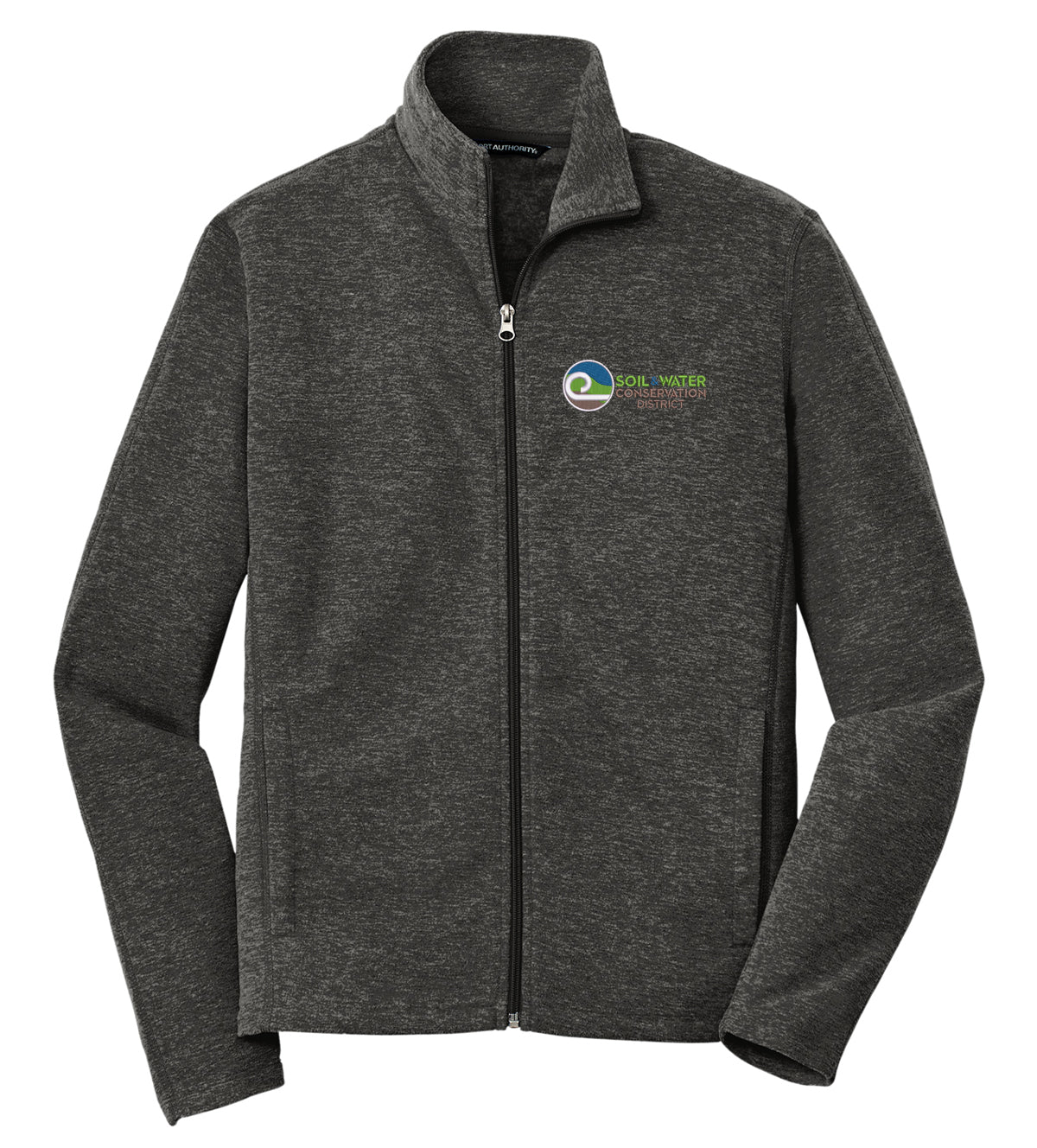 F235 Port Authority® Heather Microfleece Full-Zip Jacket