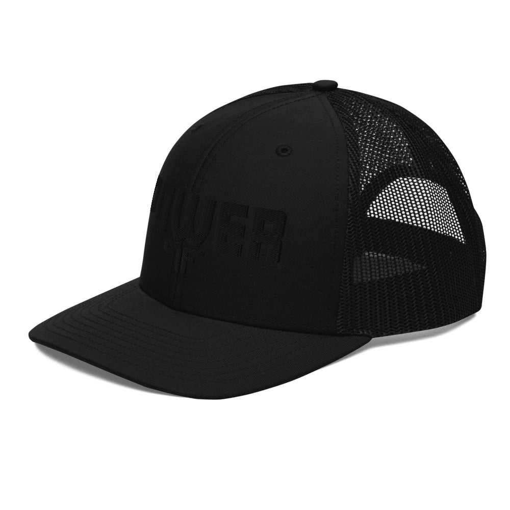 Black on Black POWER Trucker Cap