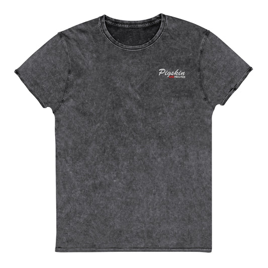 Pigskin Denim Embroidered Tee